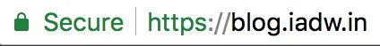 Browser address bar showing a green lock